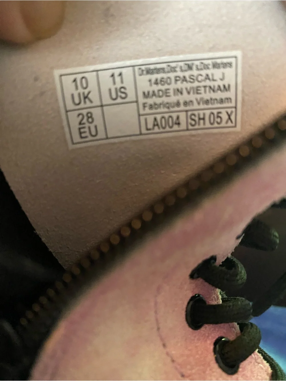 Dr. Martens Pink Suede Kids Lace-Up Boots with Black Laces